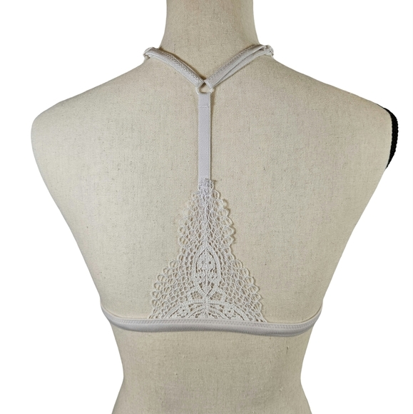 Victorias Secret Off White Lace Bralette, Size M, Adjustable Straps, Fro… - Picture 3 of 12